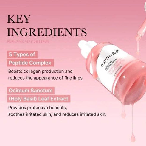 Pink Peptide Serum 30 ml Anti-Aging-Serum mit Lachs-Peptid-Komplex