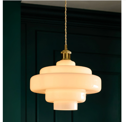 Retro-Lampenschirm aus farbigem Glas Ø 30 cm | Lerum