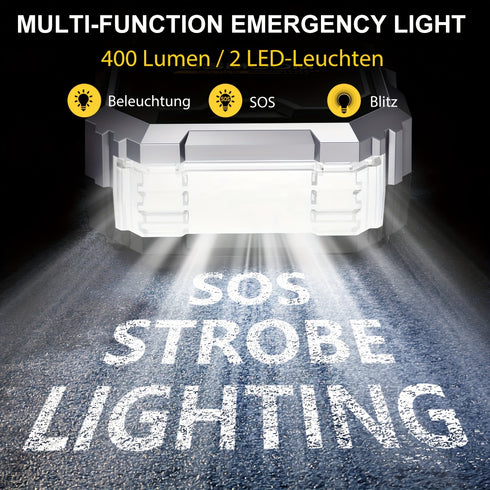 Shōgeni 4-in-1 Jumpstarter – 6000A Starthilfe mit Powerbank, Kompressor & LED-Notlicht