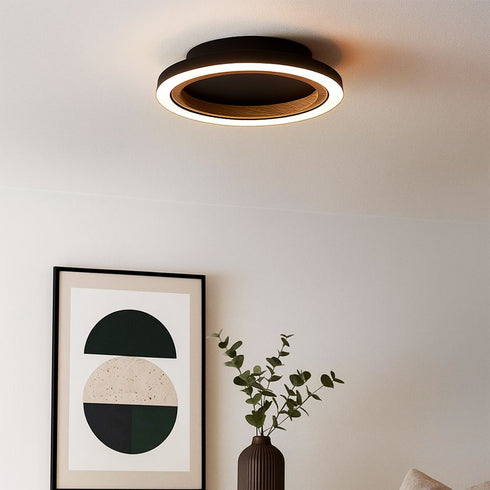 Linnea Moderne LED Deckenleuchte Holz-Optik