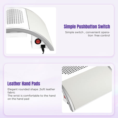 80W Nagelstaubabsauger | Mit Filter & 2 Staubbeuteln Staubentferner für Maniküre & Pediküre