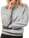 Minimalistisches Damen-Sweatshirt | Rundhalsausschnitt aus massiver Baumwolle