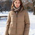 Winter Damenjacke Daunen – Up-Collar Stehkragen, leicht & warm