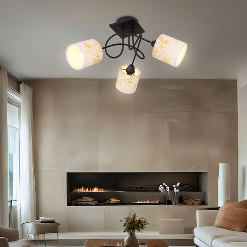 VelaLum Moderne LED-Deckenleuchte aus Metall und Textil