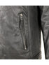 Helgarnox Herren Lederjacke mit Kapuze – echtes Lammleder