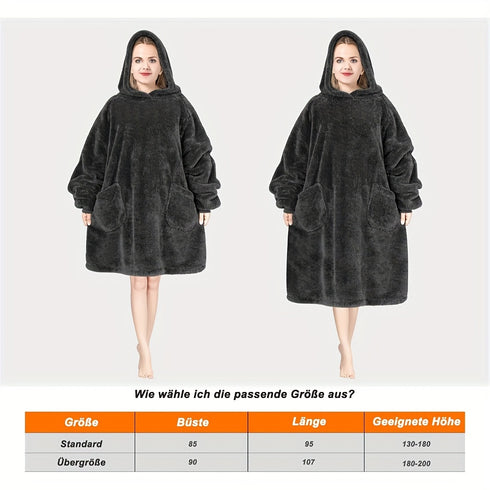 Hoodiedecke mit Ärmeln |Übergroß flauschig & weich