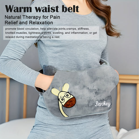 Wärmflasche mit Plüschbezug | Gummi-Heißwasserkissen