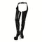 Damen Plateau Stiletto Overknee Stiefel – Elegante High Heel Langschaft-Boots