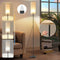 Solveig LED-Stehlampe Vintage-Stoffbildschirm mit Zugkettenschalter | Shiraki