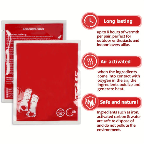 40 Paar Wärmepads | 8-Stunden selbstaktivierende Körperwärmer