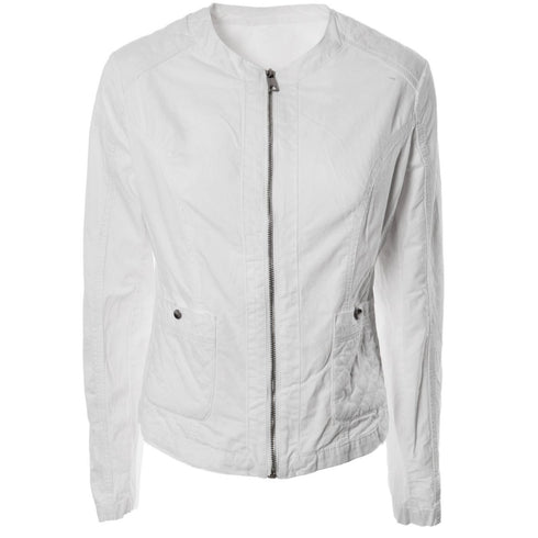 DAMEN KURZJACKE AUS BAUMWOLLE MIT TASCHEN UND REISSVERSCHLUSS