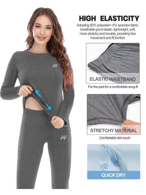 2er-Pack Thermounterwäsche Damen Stretch & Wärme