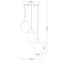 VelaLum Modern chandelier glass 5-burner E27 ceiling light
