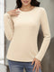 Thermo Fleece-Langschlafhemd für Damen – Slim Fit Base Layer