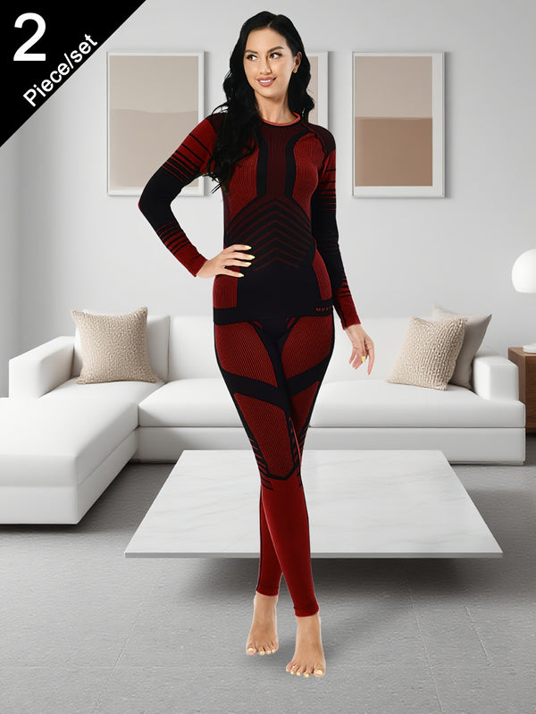 2-teiliger Thermo-Unterwäsche-Set Damen | Langarm & Leggings
