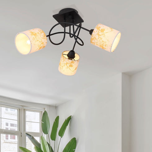 VelaLum Moderne LED-Deckenleuchte aus Metall und Textil