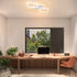 GlowDeck LED Deckenlampe Dimmbar 48W – Moderne quadratische Deckenleuchte mit Fernbedienung für Wohnzimmer, Schlafzimmer, Küche und Esszimmer – Metall Schwarz/Weiß