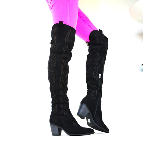 HOCHWERTIGE DAMEN SCHUHE – STIEFELETTEN COWBOYSTIEFEL