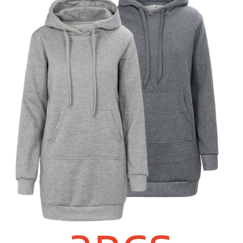 Zweiteiliges Damen Hoodie-Set | Stylische Kapuzenjacke und langer Rock