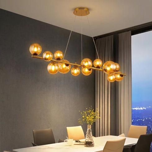 Schwarze LED-Hängeleuchte im glamourösen Design | Karlstad