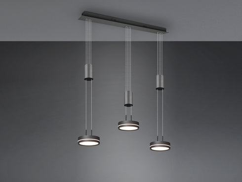 Anthrazit LED-Pendelleuchte, höhenverstellbar und dimmbar | Drammen