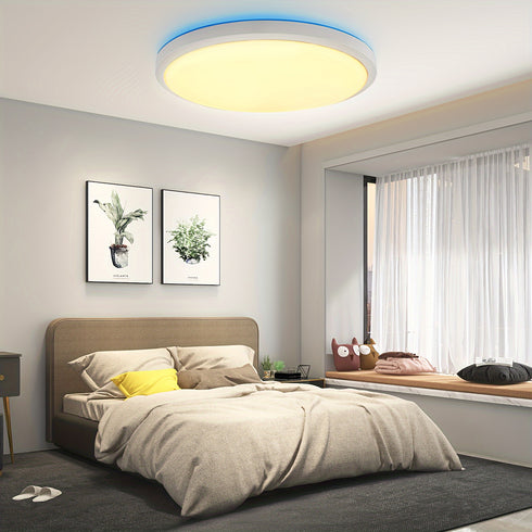 LED Deckenleuchte 36W dimmbar rund | flach Fernbedienung 3 Farbtemperaturen