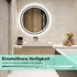 Aurelio | Runder LED Badspiegel Schwarz Gold 60 cm