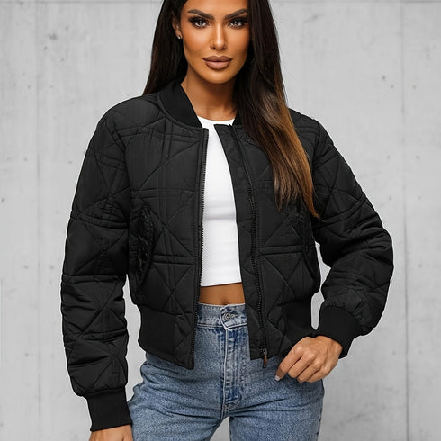 Elegante Damen Kurzjacke mit Baseballkragen | Stilvoll, Bequem