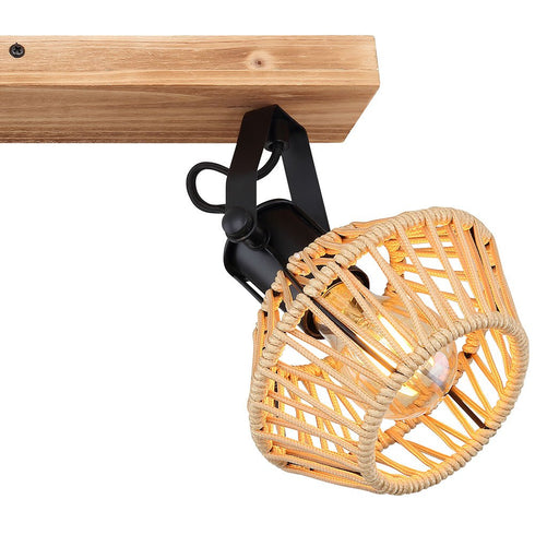 Ingrid 3-Flame pendant light – Nordic ceiling lamp hemp