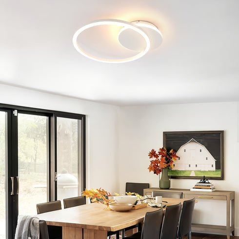 LED Deckenleuchte 24 W 2-Ringe, warmweiß