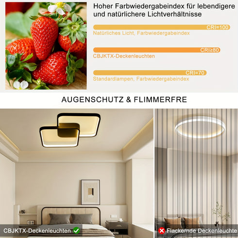 LED Deckenleuchte 55 W | Dimmbar mit Fernbedienung ideal für Kinderzimmer