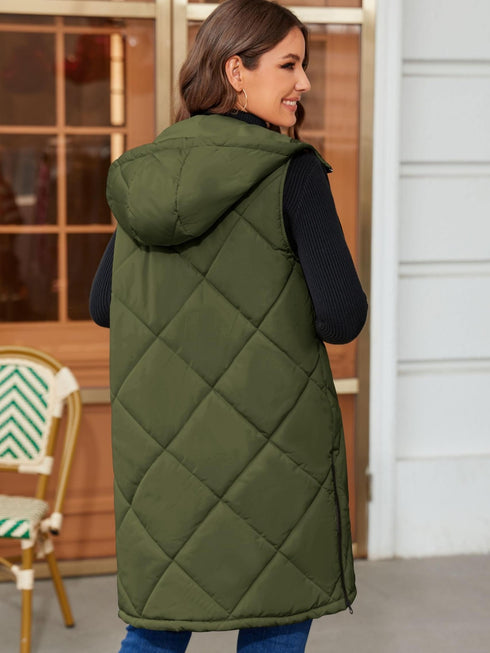 Leichte Steppweste Damen mit Kapuze | Übergangsjacke