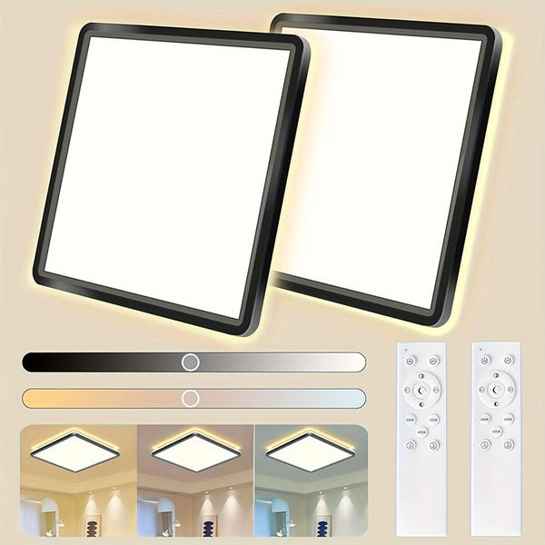 4-teilige LED-Deckenleuchte flach 24 W dimmbar 3CCT mit Fernbedienung