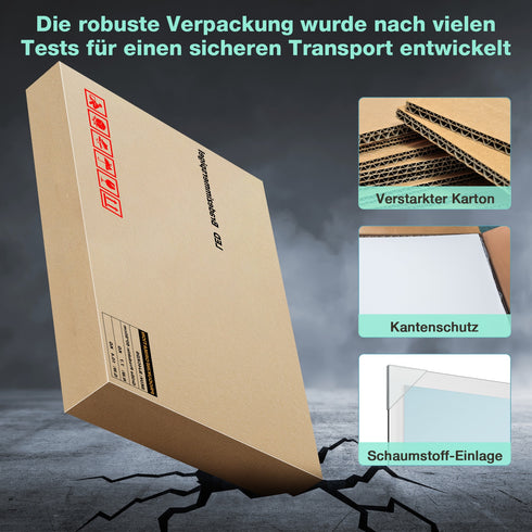Aurelio | Runder LED Badspiegel Schwarz Gold 60 cm