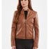 DAMEN LEDERJACKE AUS LAMMNAPPA IN COGNAC