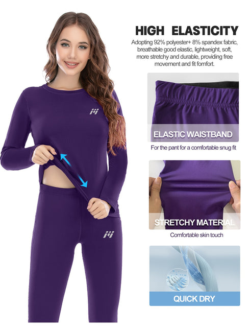 2er-Pack Damen Thermo-Langarmshirts | Nahtlos Warm