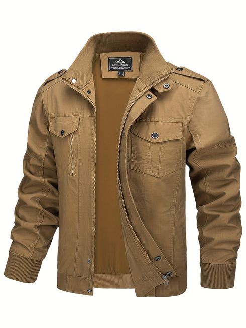 Valdran Herren Fleece Winterjacke mit Reißverschluss