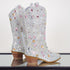 FUNKELNDE DAMEN COWBOY-STIEFEL MIT GUMMISOHLE - GLAMOURÖSE HIGH-HEEL-STIEFEL