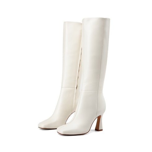 DAMEN-LANGSCHAFTSTIEFEL MIT QUADRATISCHER SPITZE