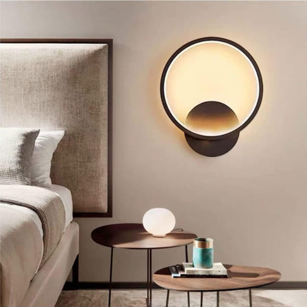 LumiRond Wandleuchte – 3 Farbtemperaturen, modernes rundes Design für Schlafzimmer, Wohnzimmer, Flure und Veranden