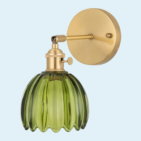 Johann Vintage Glas Tulpen Lampenschirm Wandlampe | Shiraki
