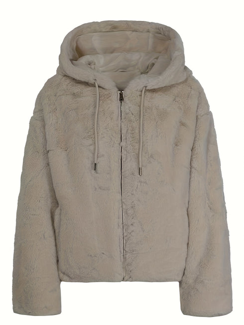 Plush Fleece Jacke Damen mit Kapuze | Gemütlich & Stylisch