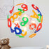 Pendelleuchte Kinderzimmer Buchstaben-Design | bunte Kugel, 14 Fassungen