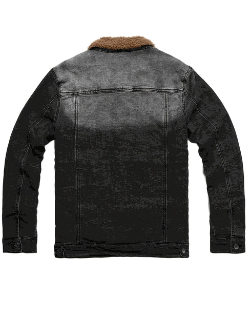 Helvorn Herren Winterjacke – Lamm Fleecekragen Slim Fit