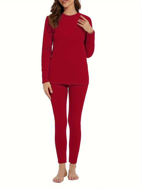 Thermounterwäsche-Set Damen 2-teilig | Langarm und Thermohose
