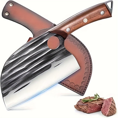 Shizuku Full-Tang Metzgermesser mit Leder-Scheide | Shiraki