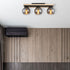 Vilda LED Deckenstrahler Holz Rauchglas 3-flammig