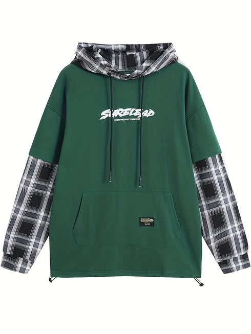 Ragnar Monogramm Hoodie Farbblockierender trendiger Pullover