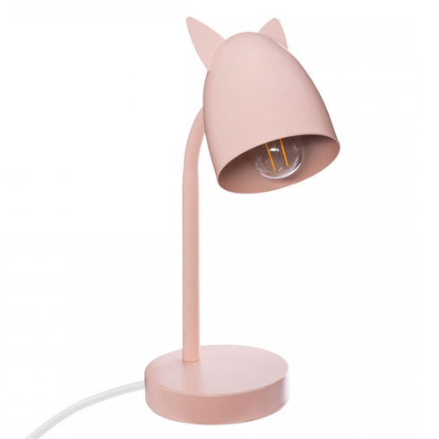 Babylampe mit rosa Ohren | Metall und Design für Kinderzimmer
