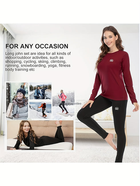 2er-Pack Damen Thermo-Shirt | Funktionelles Unterhemd mit Wärmefaktor